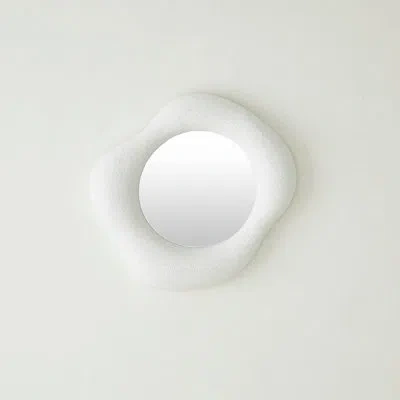 Global Views Amorphous Mirror-sm In Painted White