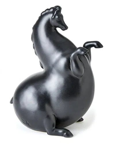 Global Views Andalusian Horse In Black