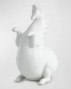 Global Views Andalusian Horse Sculpture - Matte Black In White
