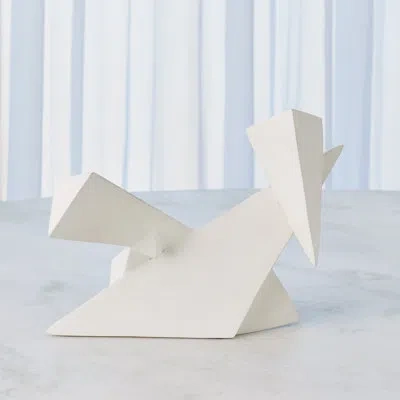 Global Views Angular Outcrop Sculpture-white-sm
