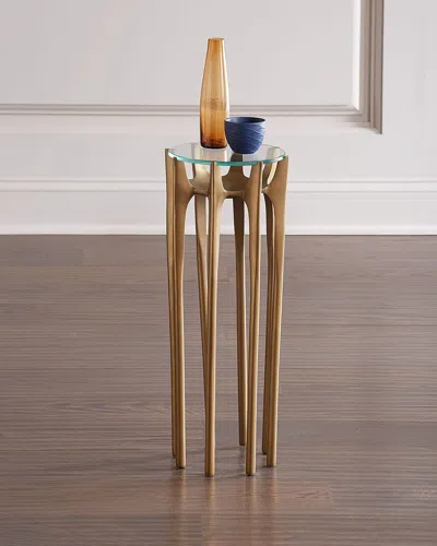 Global Views Aquilo Accent Table In Brass