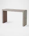 Global Views Aravalli Mother Of Pearl Console Table In Ivory
