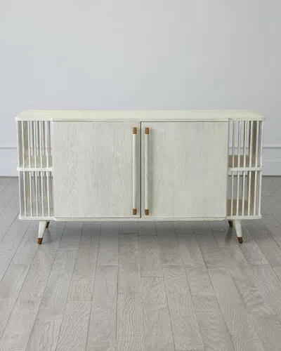 Global Views Arbor Media Console In White Washed