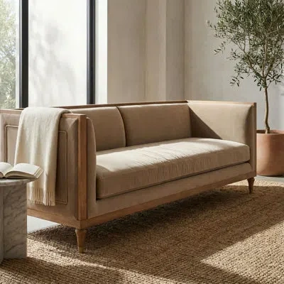 Global Views Arc Sofa-mink In Brown