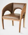 Global Views Arches Leather Occasional Chair In Brown
