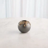 Global Views Array Vase-black Reactive-sm In Black,gold,bronze