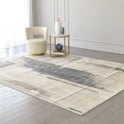 Global Views Art Rug-grey In Gray;cream