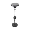 Global Views Artisan Square Peg Accent Table In Black Powder Coat