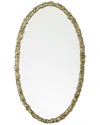 Global Views Artiste Oval Mirror In Gold