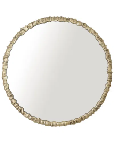 Global Views Artiste Round Mirror In Gold