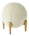 Global Views Shearling Ball Stool