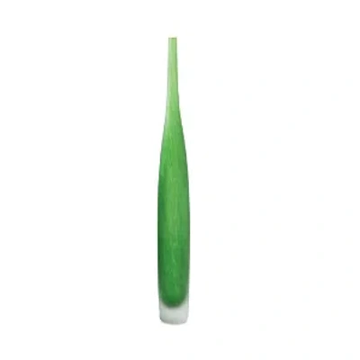 Global Views Asparagus Small Spire Bottle In Green