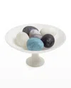 Global Views Assorted Alabaster Eggs, Set Of 6 In Blue