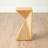 Global Views Asymmetrical Angle Side Table-oak In Brown