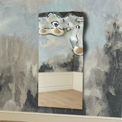 Global Views Asymmetrical Ripple Rectangle Mirror