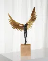 Global Views Avian Man Statue In Gold