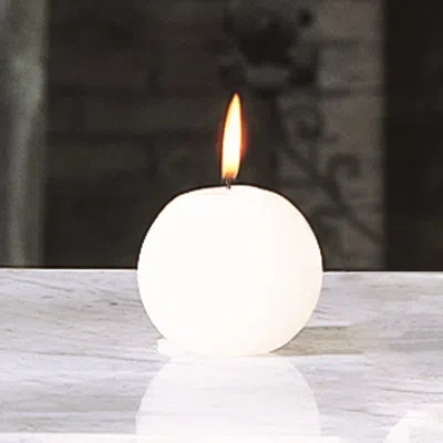 Global Views Ball Candle-unscented In White