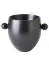 Global Views Ball Handled Ice Bucket In Black