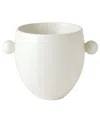 Global Views Ball Handled Ice Bucket In White