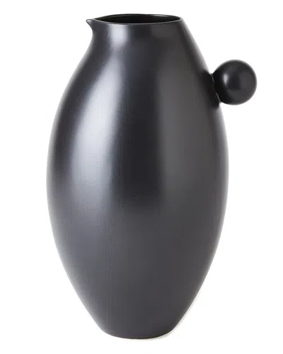 Global Views Ball Handled Pitcher In Black
