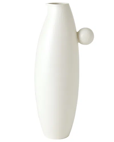 Global Views Ball Handled Pitcher In White