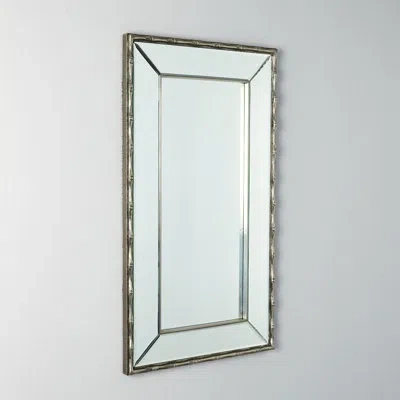 Global Views Bamboo Mirror In White