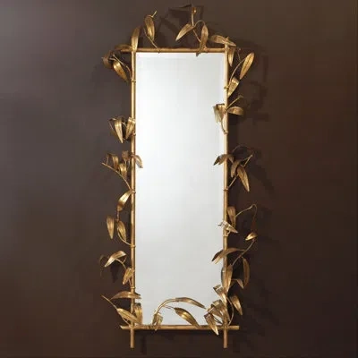 Global Views Bamboo Mirror-antique Gold