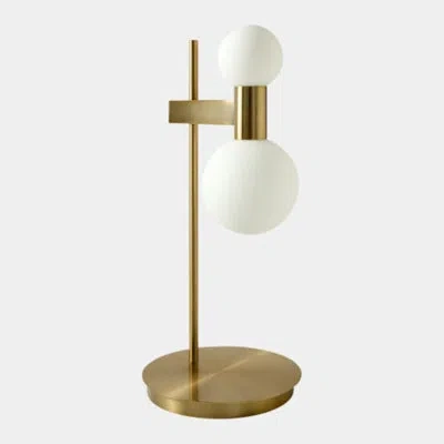 Global Views Barack Modern Global Table Lamp 25"h X 11"w X 10"d Globe Table Lamp In Gold