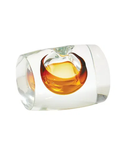 Global Views Barrel Vase In Brown