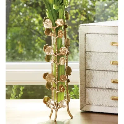 Global Views Bauhinia Bud Vase In Brass