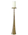 Global Views Beacon Candle Holder In Brass