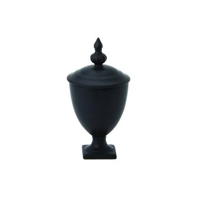 Global Views Beaufort Mini Decorative Urn In Matte Black