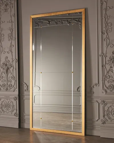 Global Views Beaumont Gold Leaf Floor Mirror