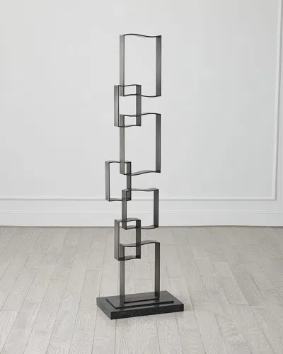 Global Views Bent Square Sculpture In Nickel