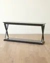 Global Views Black Lacquer X-console Table In Black