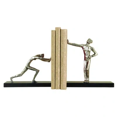 Global Views Blockhead Bookend In Gray;silver