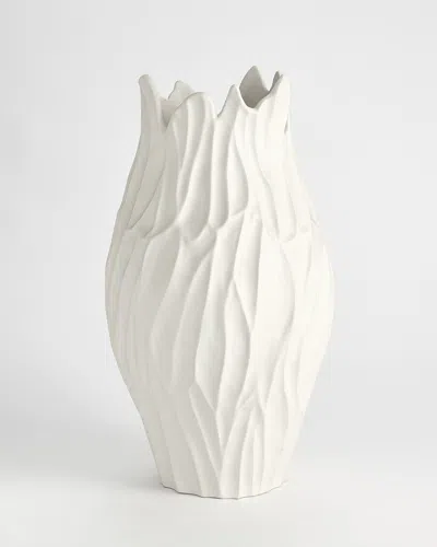 Global Views Bloom Vase In White