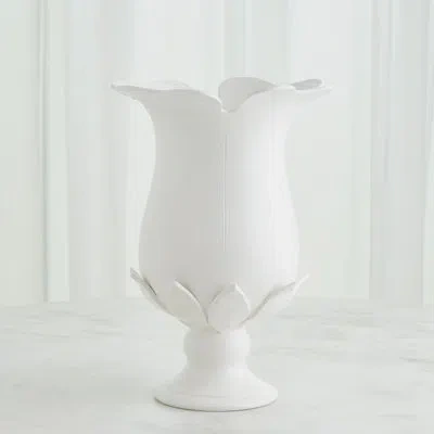 Global Views Blossom Vase In White