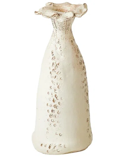 Global Views Blossom Vase In White