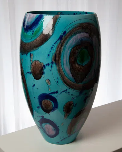 Global Views Blue Spots Vase