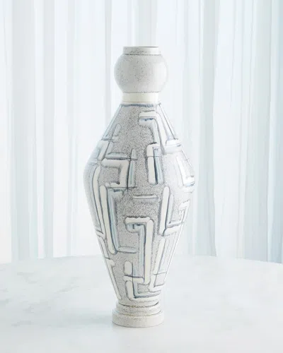 Global Views Bobbin Vase, Large 28" In Grey