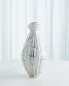 Global Views Bobbin Vase, Medium 22" In Grey