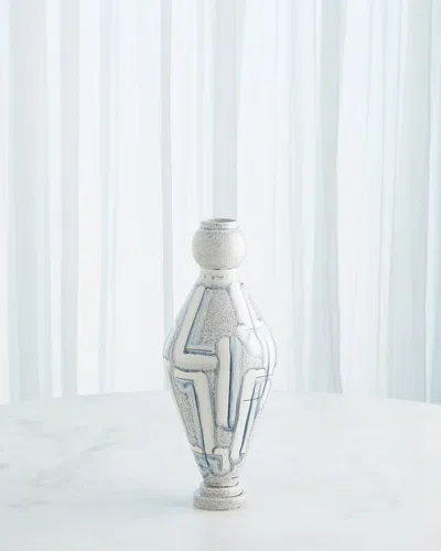Global Views Bobbin Vase, Small 18" In Grey