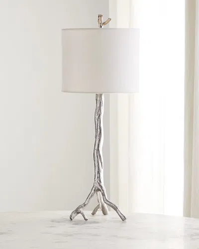 Global Views Branch Lamp In Silver