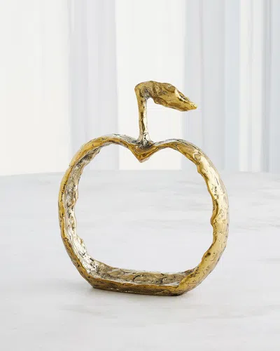 Global Views Brass Apple Silhouette Decor