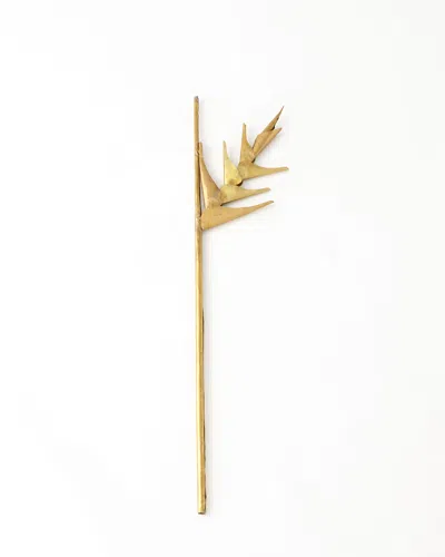 Global Views Brass Heliconia Stem