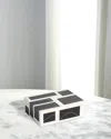 Global Views Brass Loop Box - Large In Black/white