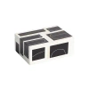 Global Views Brass Loop Box In Black;white