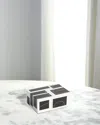 Global Views Brass Loop Small Box In Black/white