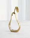 Global Views Brass Pear Silhouette Decor In Brass